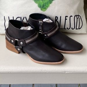 New Sol Sana Eddie Zipper Harness brown booties size 5